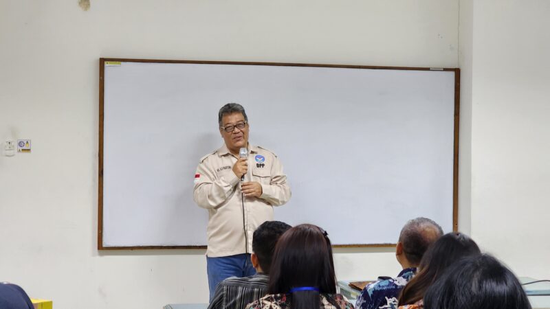 Foto : Sambutan Ketum PROPAMI NS Aji Martono pada Pelantikan Pengurus DPW PROPAMI & Program Pendidikan Lanjutan (PPL) bagi pemegang ijin perorangan WPPE di Semarang Raya, Sabtu (9/12/23). (Doc.PROPAMI)