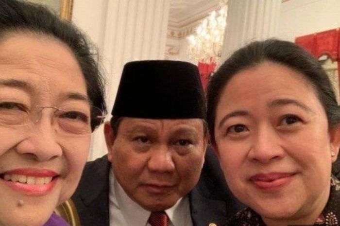 Calon Presiden Prabowo Subianto bersama Ketua Umum PDIP Megawati dan Ketua DPR RI Puan Maharani. (Instagram.com/@puanmaharaniri)