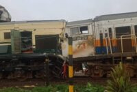 Kecelakaan kereta terjadi di Cicalengka, Kabupaten Bandung. (Instagram.com/@jalur5)
