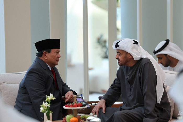Presiden RI terpilih periode 2024-2029, Prabowo Subianto beserta Gibran Rakabuming Raka melakukan kunjungan ke Uni Emirat Arab (UEA). (Dok. Tim Media Prabowo)