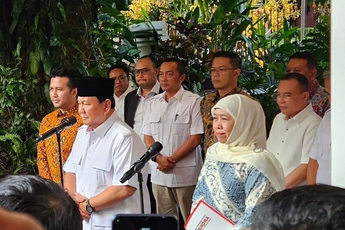 Ketua Umum Partai Gerindra, Prabowo Subianto mendukung pasangan Khofifah Indar Parawansa - Emil Elistianto dalam Pemilihan Gubernur Jawa Timur (Jatim) di Pilkada 2024. (Instagram.com/@
emildardak)