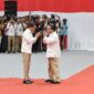 Presiden terpilih Prabowo Subianto bersama Presiden Jokowi. 