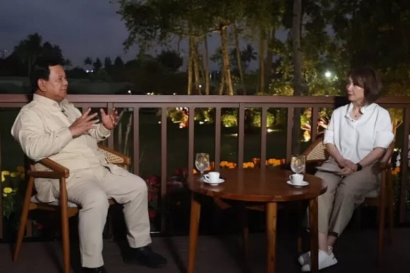 Presiden RI Prabowo dalam wawancara eksklusif bersama Retno Pinasti dari SCTV, yang dikutip Senin 28 Oktober 2024.