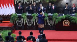 Pidato perdana Presiden RI, Prabowo Subianto. (Dok. Tim Media Prabowo)
