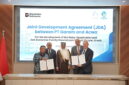 Left to right: Mr. Abraham Mose (President Director of PT GARAM), H.E. Mr. Rosan Roeslani (CEO Danantara, Minister of Investment of the Republic of Indonesia), H.E. Mr. Faisal Abdullah Al-Amodi (Ambassador of the Kingdom of Saudi Arabia to the Republic of Indonesia), Dr. Samir J. Serhan (Group CEO of Acwa) and Mr. Tim Anderson (President Director of PT Acwa Power Indonesia)