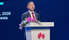 Leon Wang, President of Huawei Data Communication Product Line, giving a speech